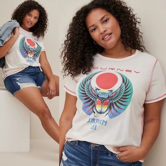 torrid Tops - 🛑Sale🛑 Torrid JOURNEY SLIM FIT CREW TEE - COTTON IVORY